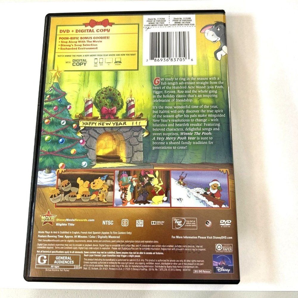 Winnie the Pooh A Very Merry Pooh Year DVD 2013 - Picture 2 of 4